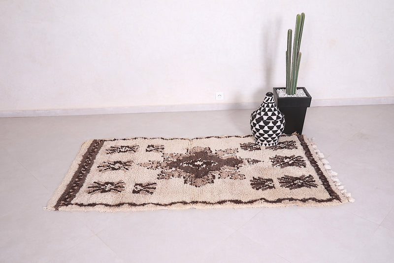 Handmade berber rug 3.4 x 6.6 Feet