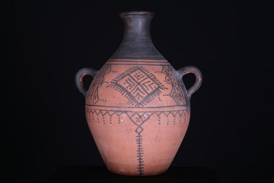 Vintage moroccan water clay pot 15.3 INCHES X 10.2 INCHES