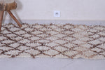 Vintage handmade moroccan berber runner rug 2.7 FT X 5 FT