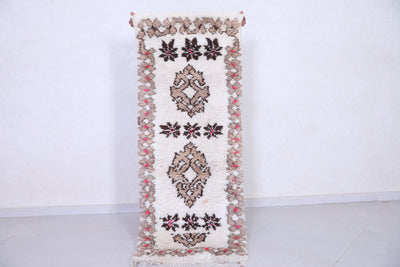 Vintage handmade moroccan berber runner rug 2.1 FT X 5.9 FT