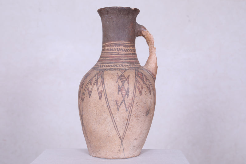 Antique moroccan water clay jug 15.3 INCHES X 7.8 INCHES