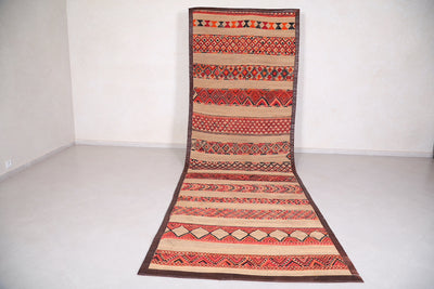 Long Moroccan Runner rug 4.6 FT X 13.9 FT