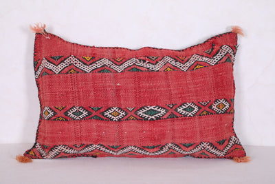 Red Moroccan pillow 14.9 INCHES X 24.8 INCHES