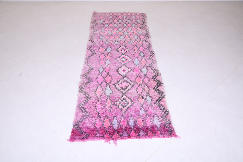 Purple Moroccan Runner Rug 2.8 X 8.5 Feet