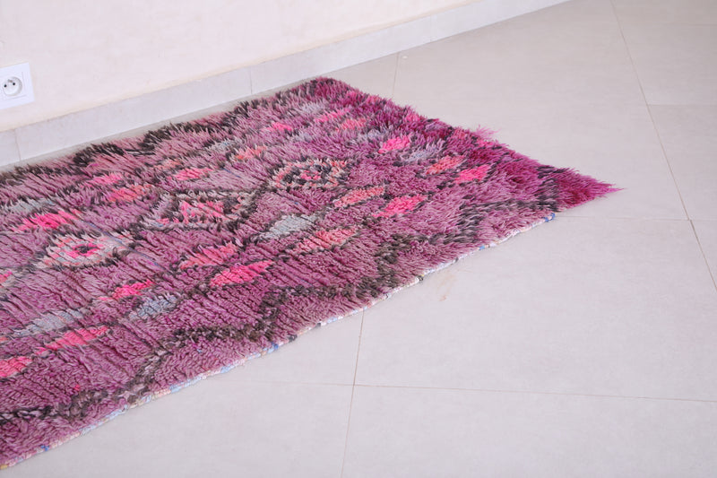 Purple Moroccan Runner Rug 2.8 X 8.5 Feet