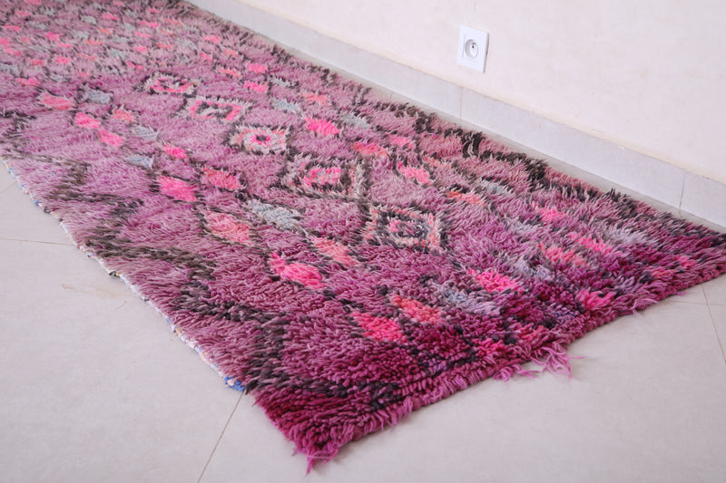 Purple Moroccan Runner Rug 2.8 X 8.5 Feet