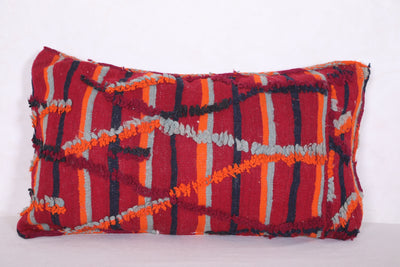 Vintage Moroccan Kilim Pillow 17.7 INCHES X 29.9 INCHES