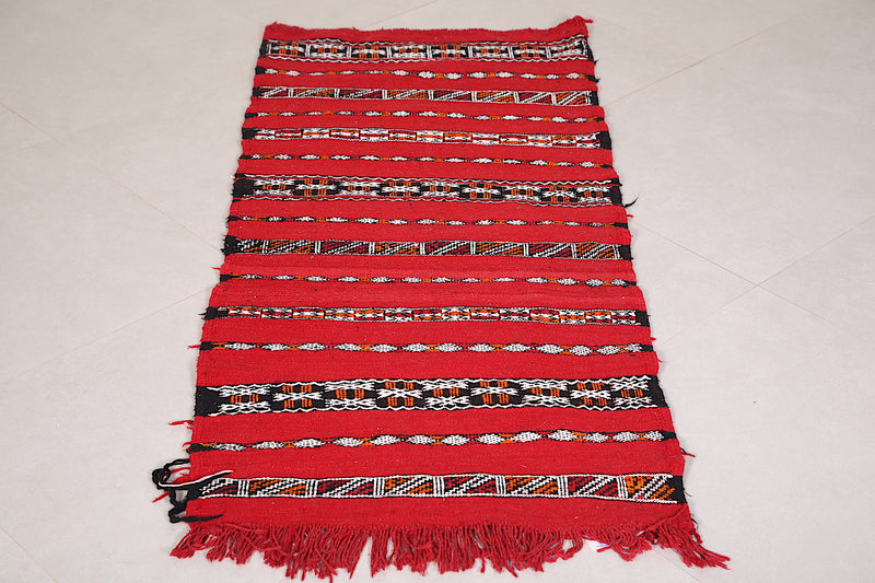 Small kilim from morocco 2.2ft x 5.2ft