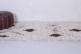 Vintage handmade moroccan berber runner rug 3.2 FT X 7.6 FT