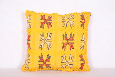 Berber Pillow Yellow 14.1 INCHES X 14.5 INCHES