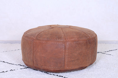 Moroccan Leather Pouf - Handmade Moroccan Pouf - 