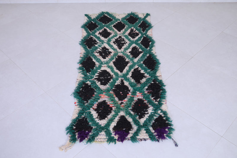 Vintage handmade moroccan berber runner rug 2.2 FT X 5.8 FT