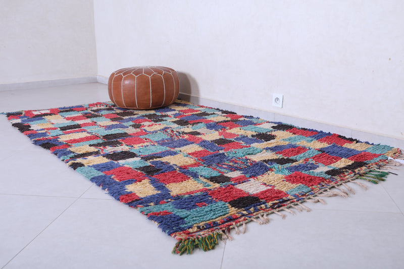 Bohemian checkered rug 4.5 X 8.2 Feet