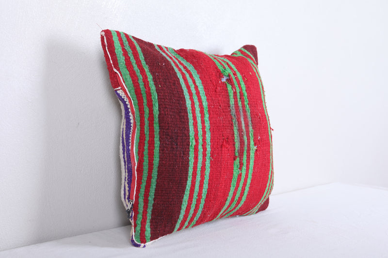 Vintage moroccan handwoven kilim pillow 16.1 INCHES X 18.1 INCHES - kilim pillow