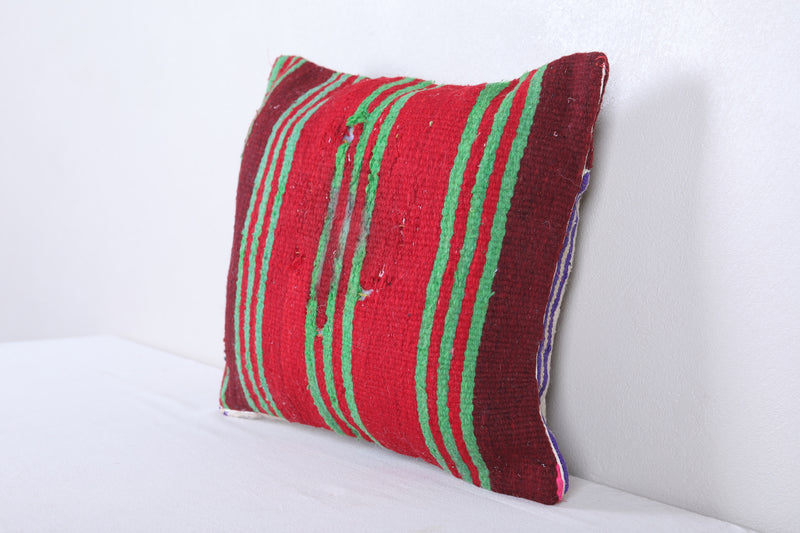 Vintage moroccan handwoven kilim pillow 16.1 INCHES X 18.1 INCHES - kilim pillow