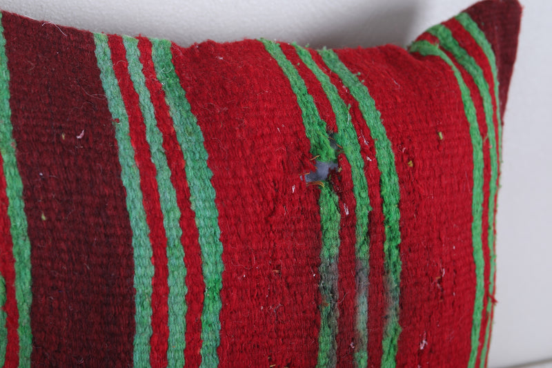 Vintage moroccan handwoven kilim pillow 16.1 INCHES X 18.1 INCHES - kilim pillow