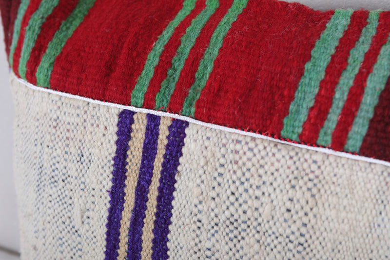 Vintage moroccan handwoven kilim pillow 16.1 INCHES X 18.1 INCHES - kilim pillow