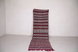 Vintage moroccan handwoven kilim runner rug 3.9 FT X 12 FT