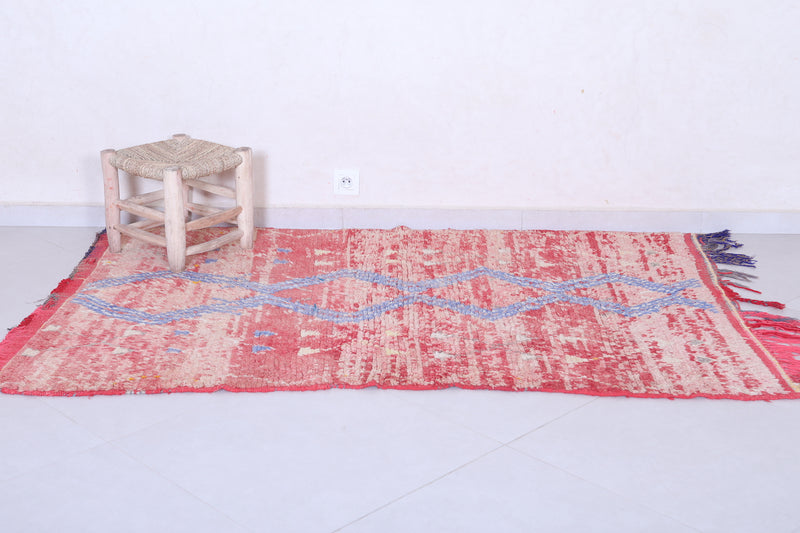 Vintage berber red rug 4 X 6.3 Feet