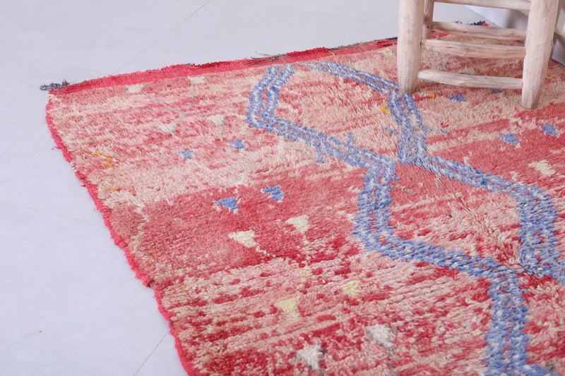 Vintage berber red rug 4 X 6.3 Feet