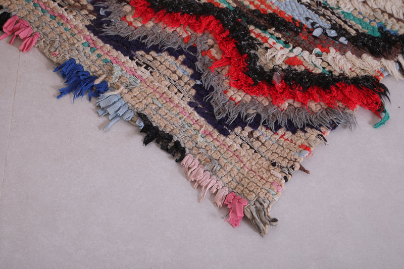 Boucherouite runner rug 2.1 X 5.1 Feet