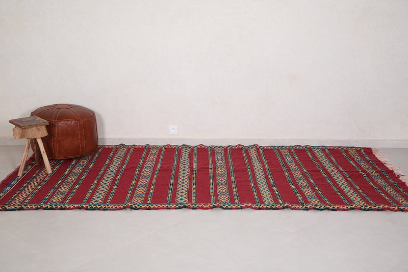 Vintage Zemour kilim rug 5.1 ft x 10.4 ft