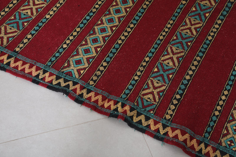 Vintage Zemour kilim rug 5.1 ft x 10.4 ft