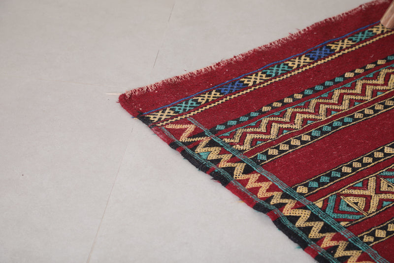 Vintage Zemour kilim rug 5.1 ft x 10.4 ft