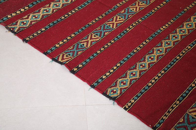 Handwoven bohemian kilim rug 5.9 ft x 10.2 ft