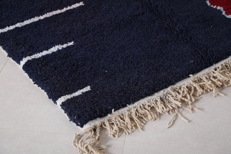 Dark Blue azilal rug 5.2 X 8 Feet