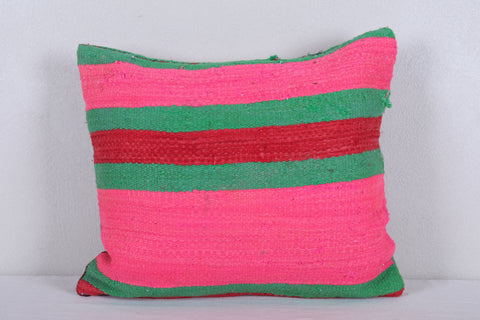 Vintage moroccan handwoven kilim pillow 16.5 INCHES X 19.2 INCHES