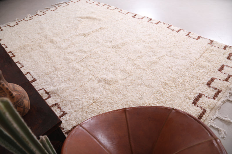 Beige Moroccan Rug - Handmade Living Room carpet - Custom Rug