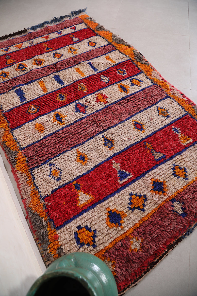 Colorful Berber rug 3.3 X 5.8 Feet