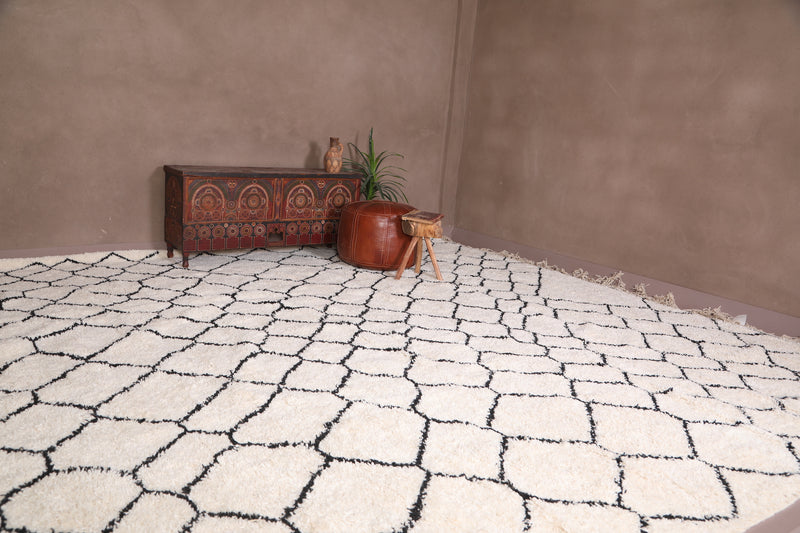 Beige Moroccan Berber rug - Custom Azilal rug - Wool rug - custom moroccan rugs