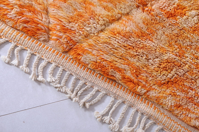 Custom Orange Moroccan rug - Handmade Moroccan rug shag