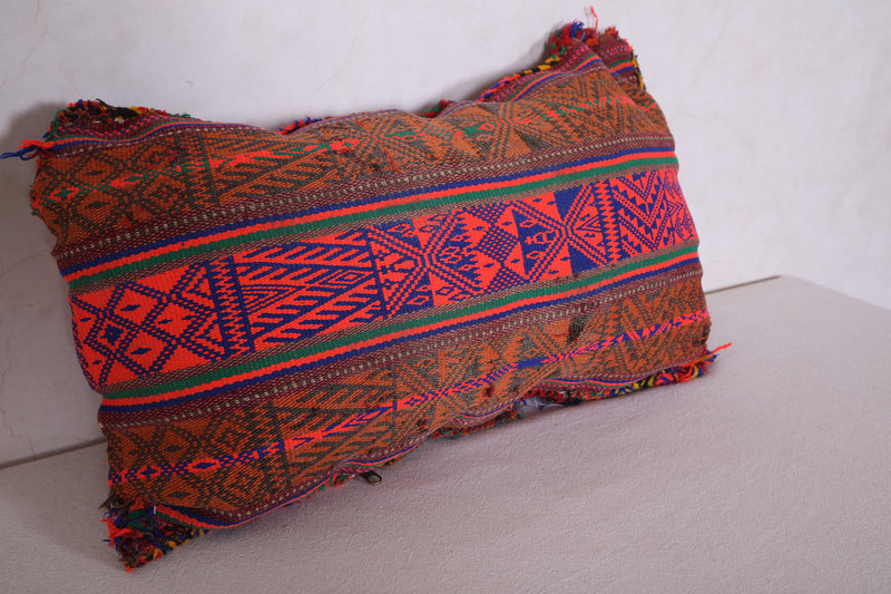 Vintage Berber Kilim Pillow 13.7 INCHES X 22.4 INCHES