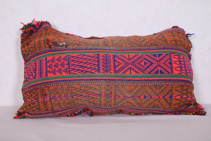 Vintage Berber Kilim Pillow 13.7 INCHES X 22.4 INCHES