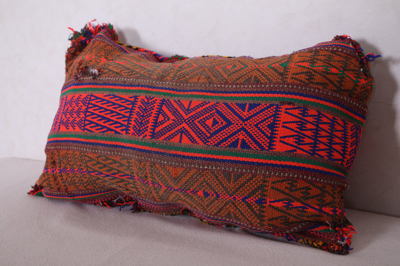 Vintage Berber Kilim Pillow 13.7 INCHES X 22.4 INCHES