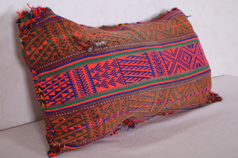 Vintage Berber Kilim Pillow 13.7 INCHES X 22.4 INCHES