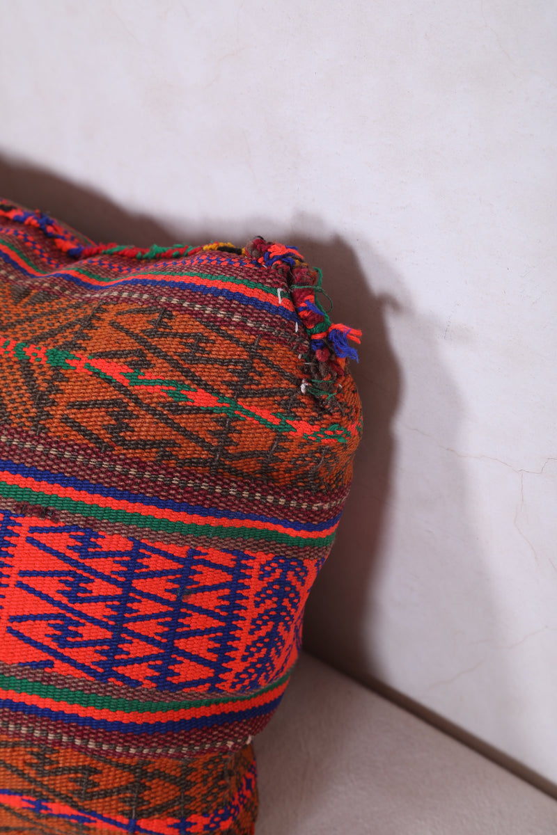 Vintage Berber Kilim Pillow 13.7 INCHES X 22.4 INCHES