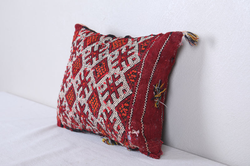 Vintage moroccan handwoven kilim pillow 11.8 INCHES X 13.7 INCHES - kilim pillow