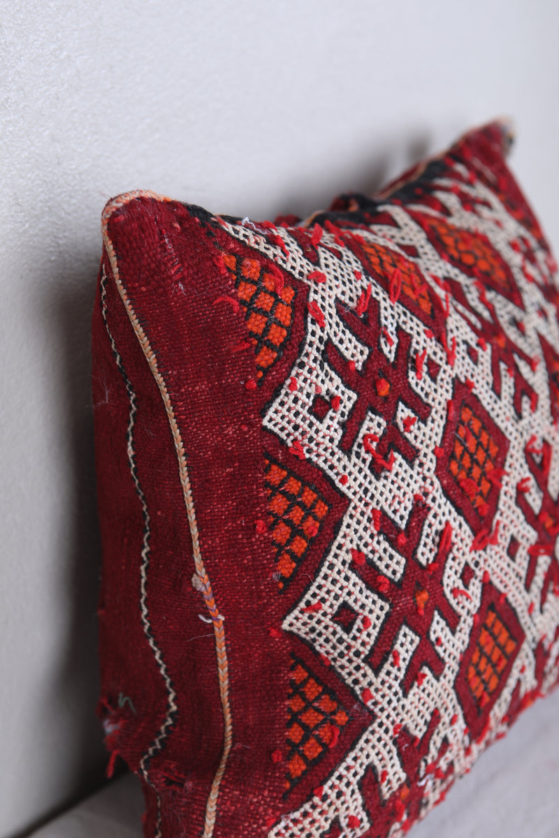 Vintage moroccan handwoven kilim pillow 11.8 INCHES X 13.7 INCHES - kilim pillow