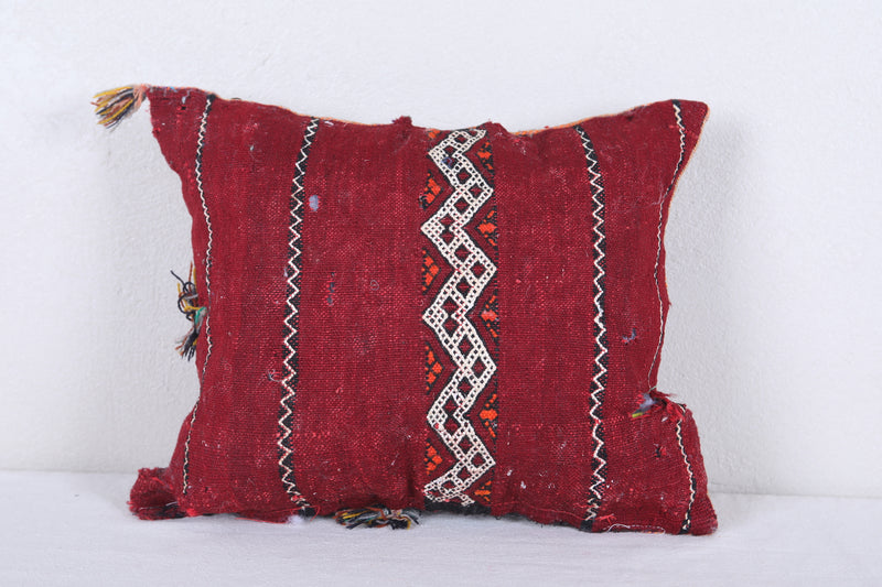 Vintage moroccan handwoven kilim pillow 11.8 INCHES X 13.7 INCHES - kilim pillow