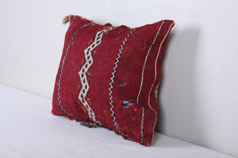 Vintage moroccan handwoven kilim pillow 11.8 INCHES X 13.7 INCHES - kilim pillow