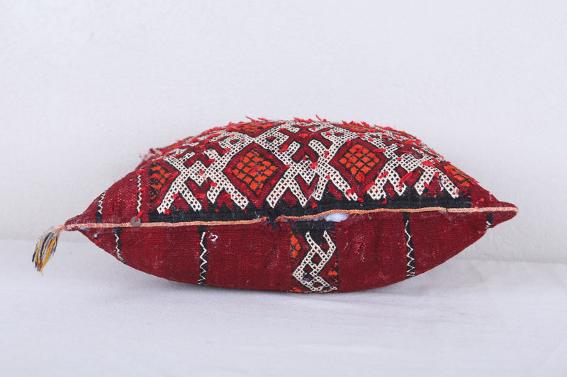 Vintage moroccan handwoven kilim pillow 11.8 INCHES X 13.7 INCHES - kilim pillow