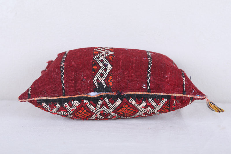 Vintage moroccan handwoven kilim pillow 11.8 INCHES X 13.7 INCHES - kilim pillow