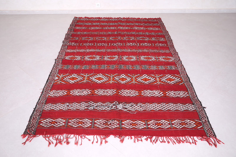 Handwoven kilim rug 5.2 FT X 8.6 FT