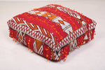 Two Hand knotted Moroccan Kilim Poufs