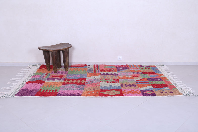 Colourful handmade moroccan berber rug 5.4 FT X 8.9 FT