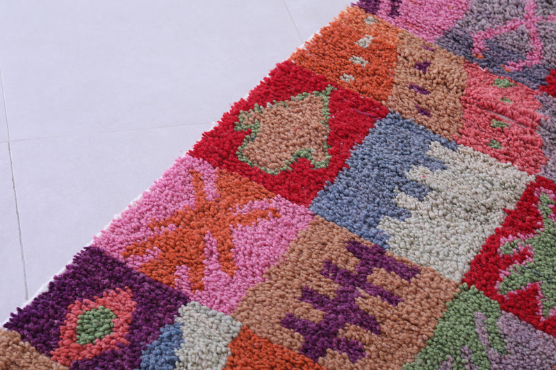 Colourful handmade moroccan berber rug 5.4 FT X 8.9 FT